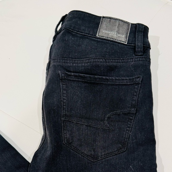 AMERICAN EAGLE OUTFITTERS BLACK HI-RISE JEGGING JEANS - Picture 3 of 10
